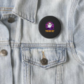 Spooky Ghost DJ Halloween Beats Ontwerp_1 Ronde Button 5,7 Cm (In situ)