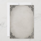 Spooky Ghost Doll en Skeleton Halloween Party Kaart (Achterkant)