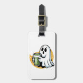 Spooky Ghost Drink Matcha Halloween Bagagelabel (Voorkant verticaal)