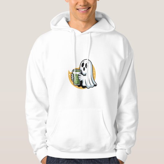 Spooky Ghost Drink Matcha Halloween Hoodie (Voorkant)