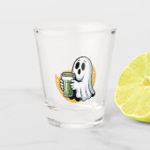 Spooky Ghost Drink Matcha Halloween Shot Glas (Voorkant)