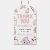 Spooky Ghost Eerste Verjaardag Bedankt Cadeaulabel (Voorkant)