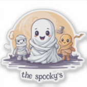 Spooky Ghost Family Sticker (Voorkant)