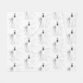 Spooky Ghost Fleece Deken (Voorkant (Horizontaal))