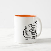 Spooky Ghost Funny Halloween Tweekleurige Koffiemok (Voorkant rechts)