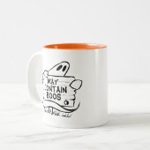 Spooky Ghost Funny Halloween Tweekleurige Koffiemok (Voorkant links)