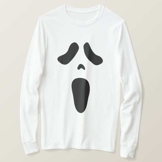 Spooky ghost gezicht Halloween partij kostuum shir T-shirt (Design voorkant)