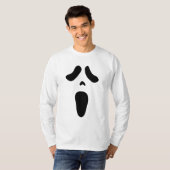 Spooky ghost gezicht Halloween partij kostuum shir T-shirt (Voorkant volledig)