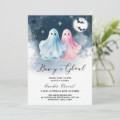 Spooky Ghost Ghoul Halloween Geslacht onthullen Kaart (Staand voorkant)