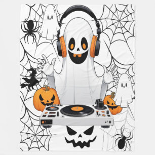 Spooky Ghost Glow Throw Blanket Fleece Deken