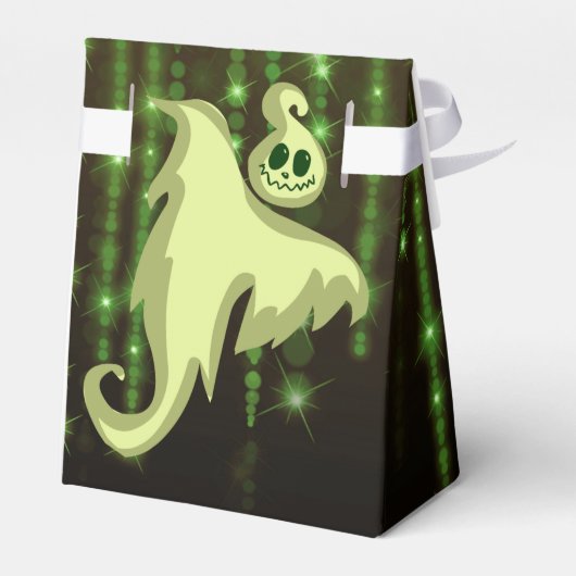 Spooky Ghost Green String Lights Tent Favor Boxes Bedankdoosjes (Achterkant)