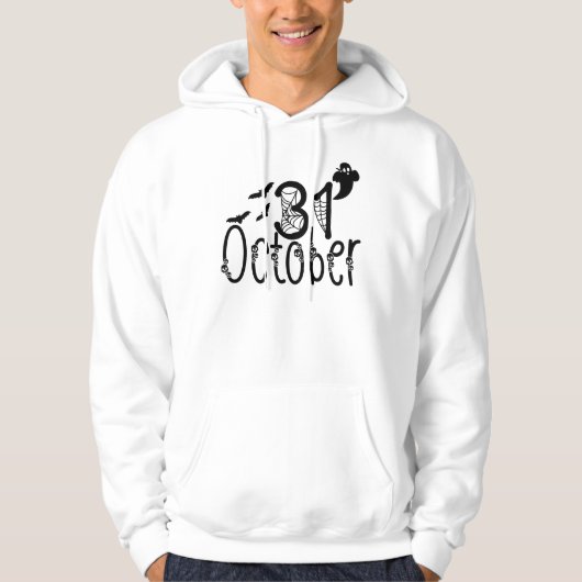 Spooky Ghost Halloween 31 oktober Hoodie (Voorkant)