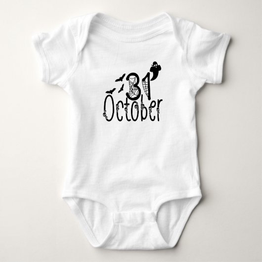 Spooky Ghost Halloween 31 oktober Romper (Voorkant)