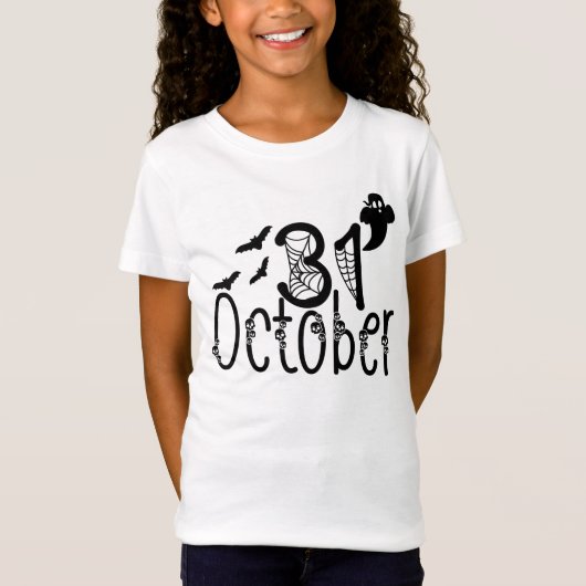 Spooky Ghost Halloween 31 oktober T-shirt (Voorkant)