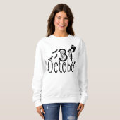 Spooky Ghost Halloween 31 oktober Trui (Voorkant volledig)