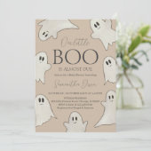 Spooky Ghost Halloween Baby shower Kaart (Staand voorkant)
