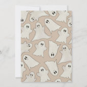 Spooky Ghost Halloween Baby shower Kaart (Achterkant)