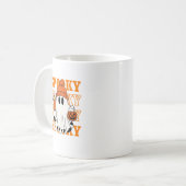 Spooky Ghost Halloween Coffee Design Koffiemok (Voorkant links)