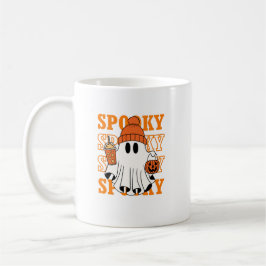 Spooky Ghost Halloween Coffee Design Koffiemok