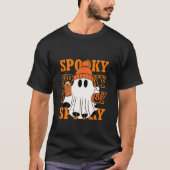 Spooky Ghost Halloween Coffee Design T-shirt (Voorkant)