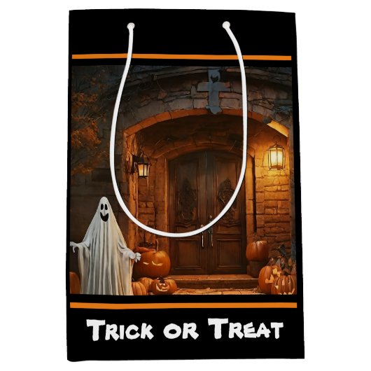Spooky Ghost Halloween Collectie Medium Cadeauzakje (Voorkant)