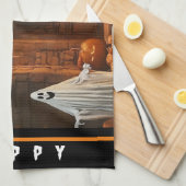 Spooky Ghost Halloween Collectie Theedoek (Quarter Fold)