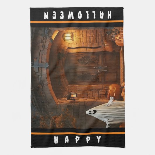 Spooky Ghost Halloween Collectie Theedoek (Verticaal)