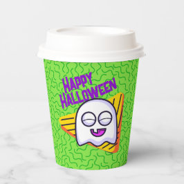 Spooky Ghost Halloween Cups - green Papieren Bekers