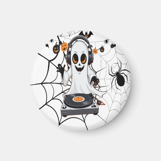 Spooky Ghost Halloween Decor Magneet (Voorkant)