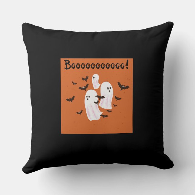 Spooky Ghost Halloween Decor Pillow Kussen (Achterkant)