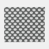 Spooky Ghost Halloween Fleece Deken (Voorkant (Horizontaal))