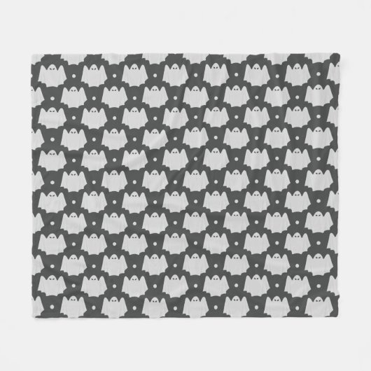 Spooky Ghost Halloween Fleece Deken (Voorkant (Horizontaal))
