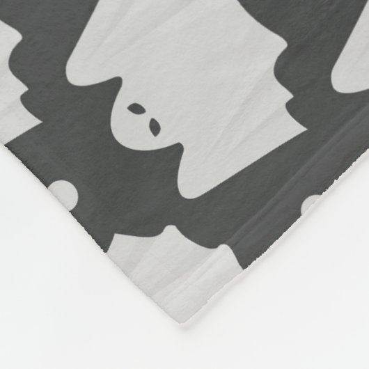 Spooky Ghost Halloween Fleece Deken (Hoek)