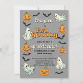 Spooky Ghost Halloween Herfst tweede verjaardag Kaart (Voorkant)