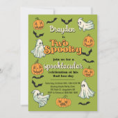 Spooky Ghost Halloween Herfst tweede verjaardag Kaart (Voorkant)