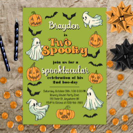 Spooky Ghost Halloween Herfst tweede verjaardag Kaart