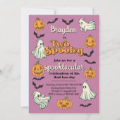 Spooky Ghost Halloween Herfst tweede verjaardag Kaart (Voorkant)