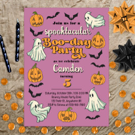 Spooky Ghost Halloween Herfst Verjaardagsfeest Kaart