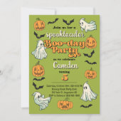 Spooky Ghost Halloween Herfst Verjaardagsfeest Kaart (Voorkant)