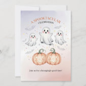 Spooky Ghost Halloween Kaart (Voorkant)
