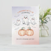 Spooky Ghost Halloween Kaart (Staand voorkant)