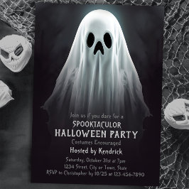 Spooky Ghost Halloween Kostuum Feest Kaart