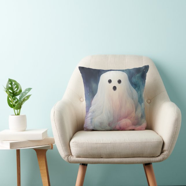 Spooky Ghost Halloween Kussen (Stoel)