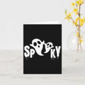 Spooky Ghost - Halloween Ontwerp Kaart (Gele Bloem)