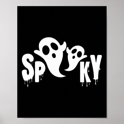 Spooky Ghost - Halloween Ontwerp Poster (Voorkant)