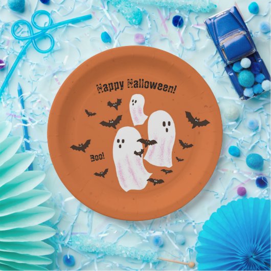 Spooky Ghost Halloween Paper Party Borden Papieren Bordje (Feest)