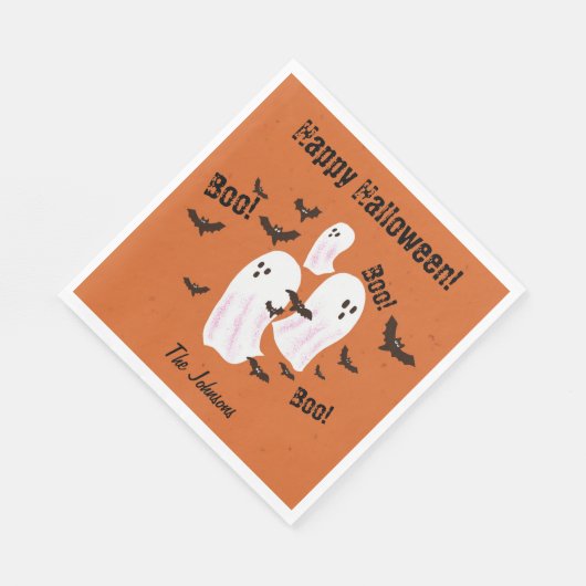 Spooky Ghost Halloween Paper Party Napkins Servet (Hoek)