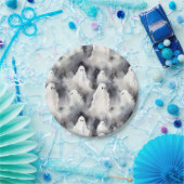 Spooky Ghost Halloween Papieren Bordje (Feest)