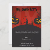 Spooky Ghost Halloween Party Invitation Kaart (Voorkant)