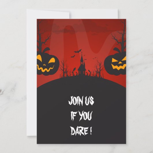 Spooky Ghost Halloween Party Invitation Kaart (Achterkant)